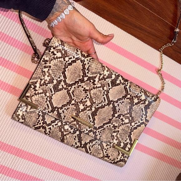 Steve Madden Brown Snakeskin Clutch - Picture 2 of 12